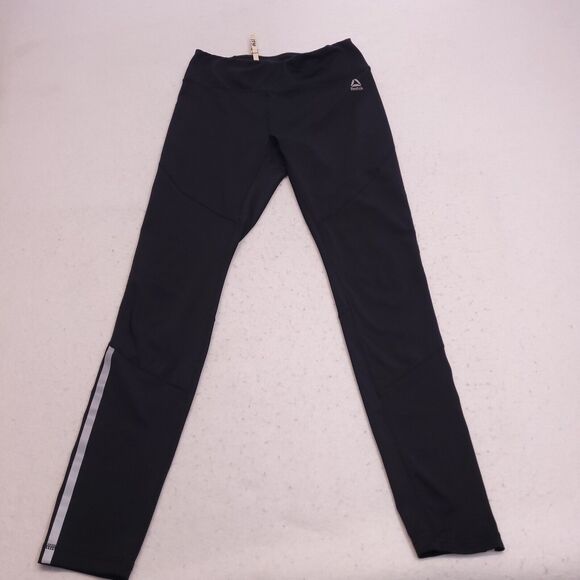 Reebok Athletic Pull On Workout Leggings Pants Womens Size Small S Black - Picture 2 of 8